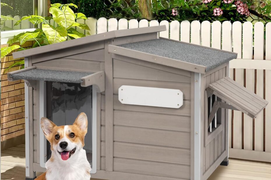 Comfort & Protection: Review of the 34" L Outdoor Dog House for Your Furry Friend