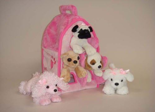 Cozy Canine Dreams: Review of the Plush Pink Dog House with 5 Adorable Stuffed Dogs