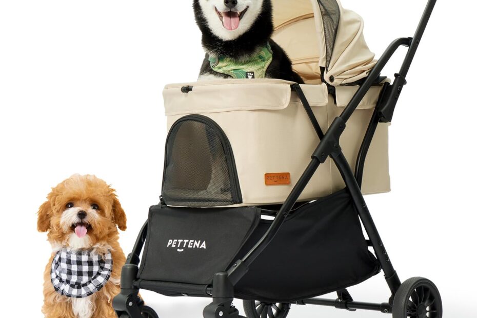 Discover PetTENA: The Ultimate One-Pull Dog Stroller for Your Furry Friends!