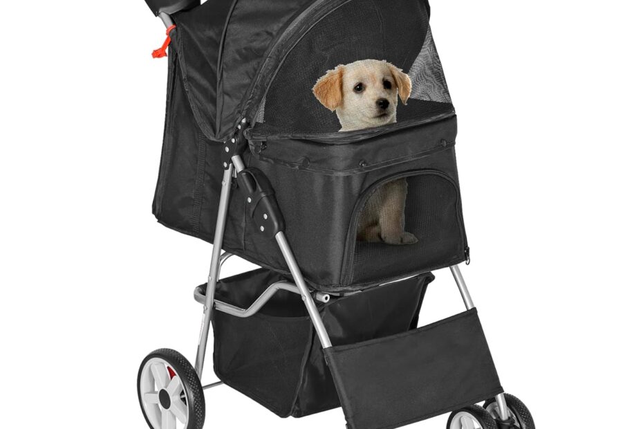 Discover the Ultimate Pet Companion: The 4-Wheel Folding Dog Stroller Review!