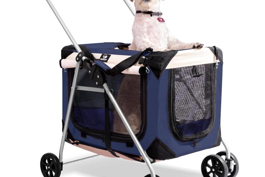 Dual-Comfort Pet Stroller: Perfect for Cats and Small Dogs!