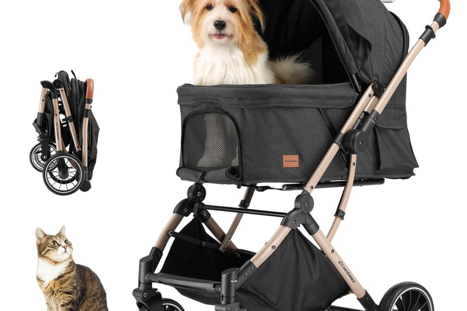 Echosmile 4-Wheel Pet Stroller: The Perfect Blend of Comfort & Convenience for Your Furry Friends