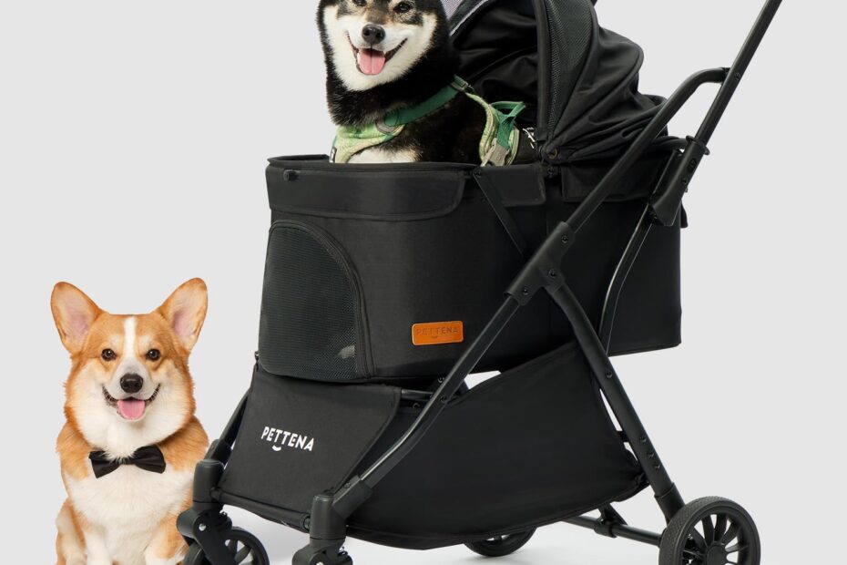 Effortless Adventures: Review of the PETTENA One-Touch Foldable Dog Stroller
