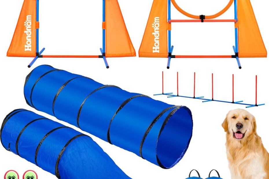 Elevate Playtime: The Ultimate Dog Agility Course Set for Backyard Fun!