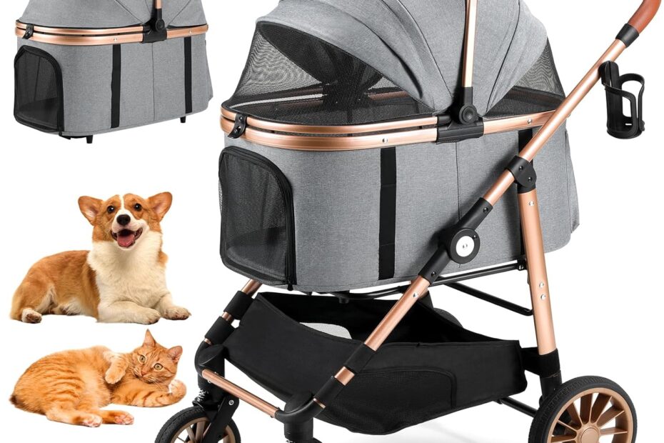 Explore the MAMIZO 3-in-1 Pet Stroller: A Cozy Ride for Your Furry Friends!