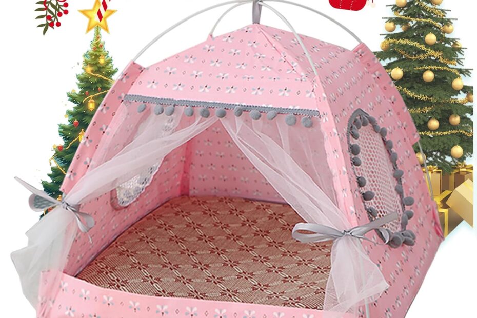 Reviewing the Adorable Gigreinc Cat Princess Tent: The Perfect Floral Retreat for Your Pet!