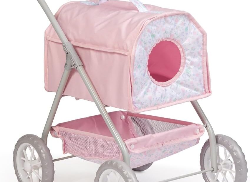 Stylish Adventures Await: Review of the JC Toys Deluxe Folding Pet Stroller!