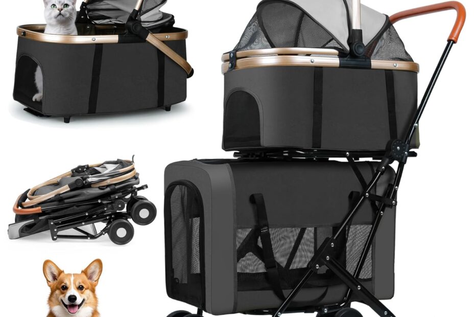The Ultimate Double Pet Stroller: Your Go-To Travel Companion for Small and Medium Pets!