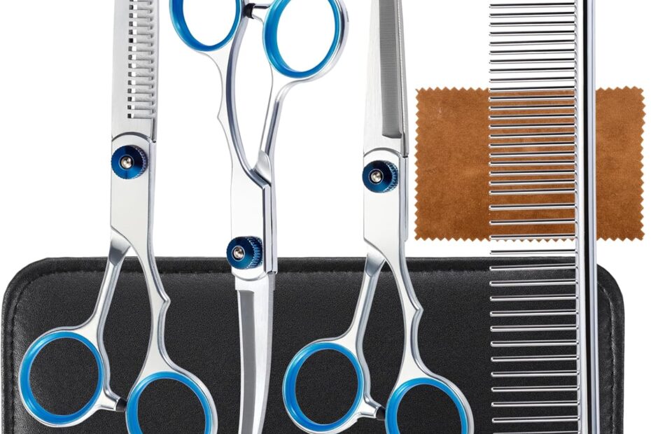 Top Picks: 5-in-1 Premium Dog Grooming Scissors for Perfect Pet Makeovers