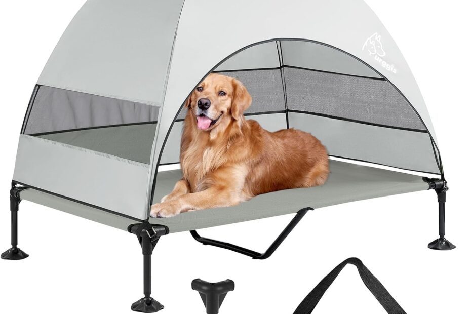 Ultimate Comfort for Your Canine: Review of the Upgraded Elevated Dog Bed with Canopy