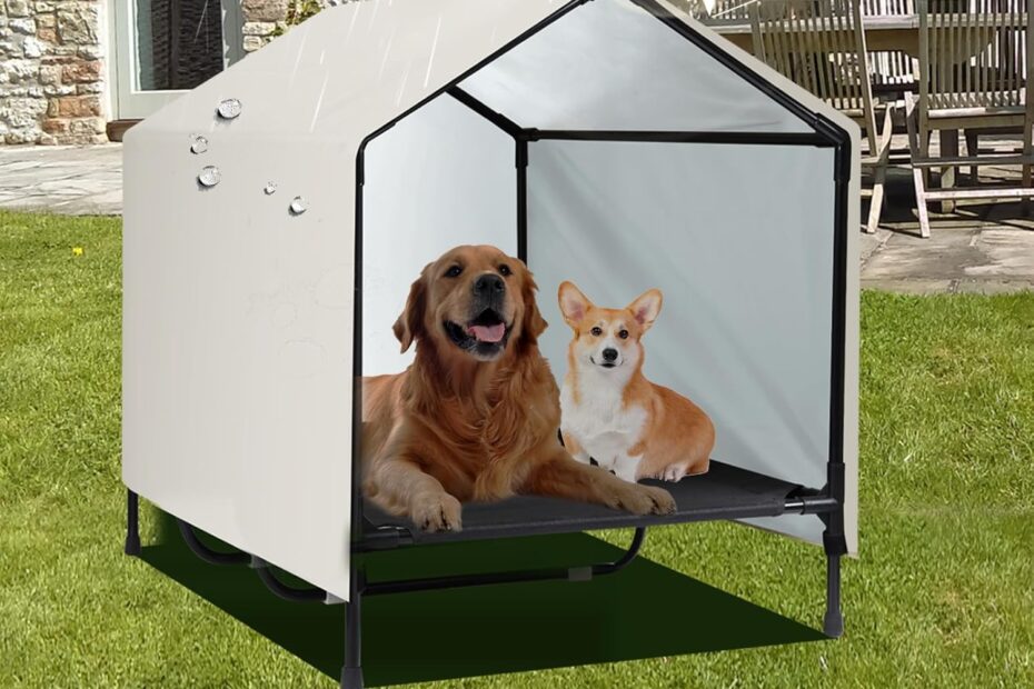 Ultimate Comfort for Your Pup: Review of the Elevated Outdoor Dog House & Canopy Bed