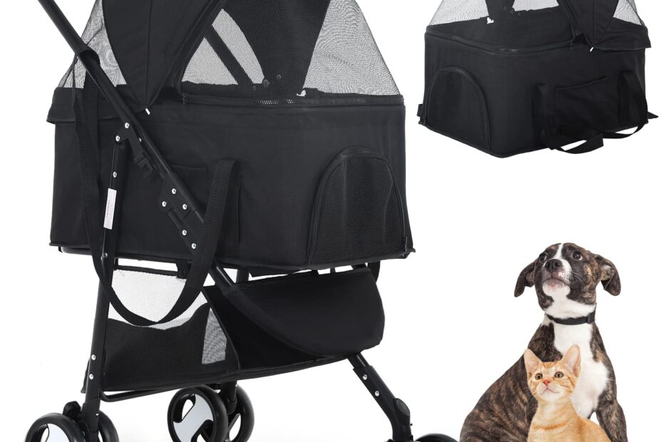 Ultimate Comfort: The 3-in-1 Pet Stroller You Need for Your Furry Friends!