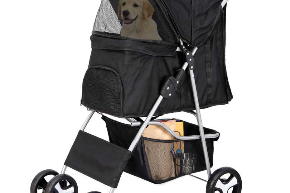 Ultimate Comfort: The Foldable 4-Wheel Pet Stroller for Travel Lovers