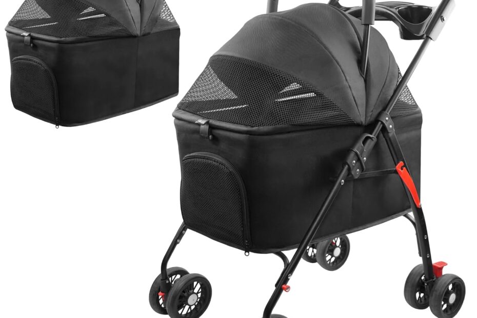 Ultimate Comfort: The Folding Dog Stroller for Easy Travels with Your Pet!