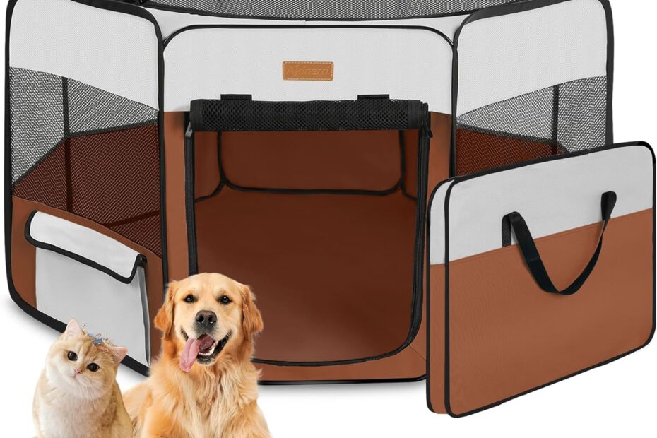 Ultimate Comfort: XL Foldable Dog Playpen for Indoor & Outdoor Adventures!