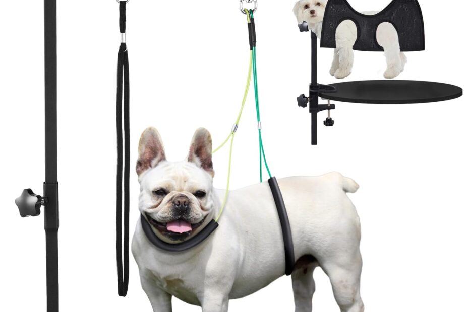 Ultimate Dog Grooming Solution: Adjustable Table Arm with Hammock for Easy Pet Care
