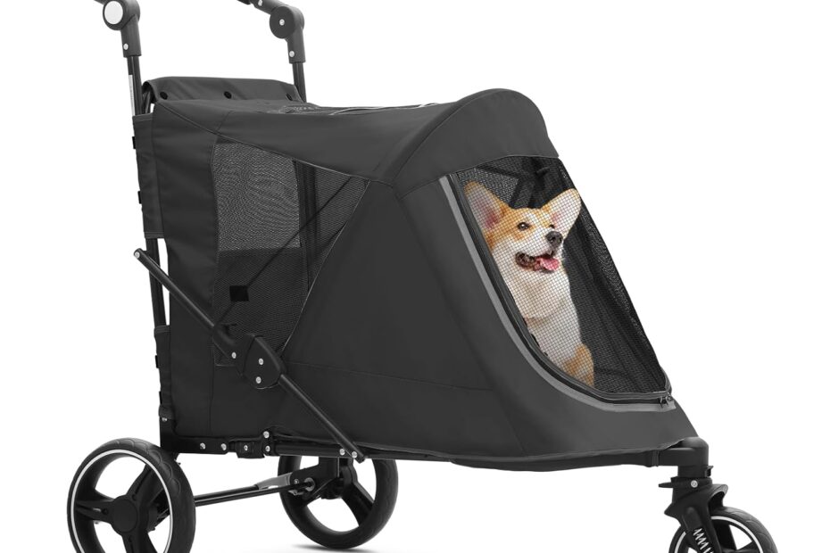 Unleash Adventure: The Ultimate 3-Wheel Dog Stroller for Large Breeds!