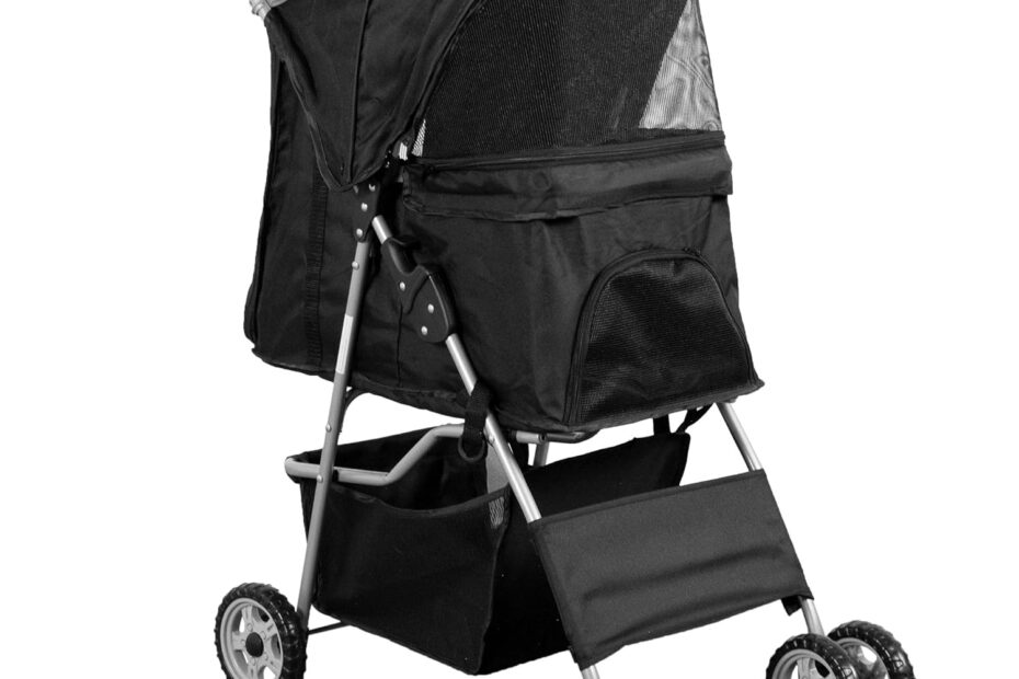 Unleash Adventure: VIVO Black 4 Wheel Pet Stroller Review for Your Furry Friends