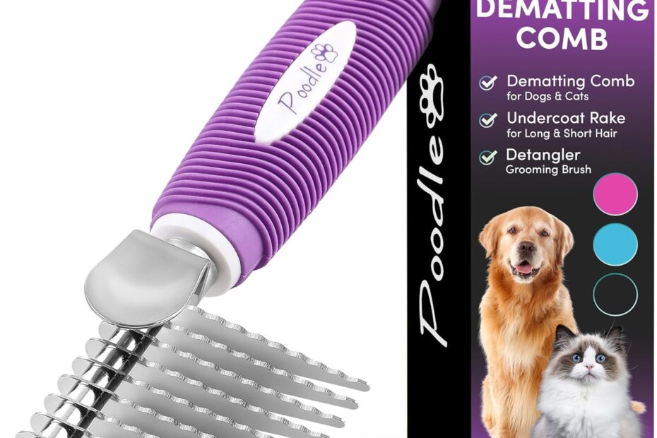 Untangle with Ease: The Ultimate Poodle Dematting Fur Rake for Dogs & Cats