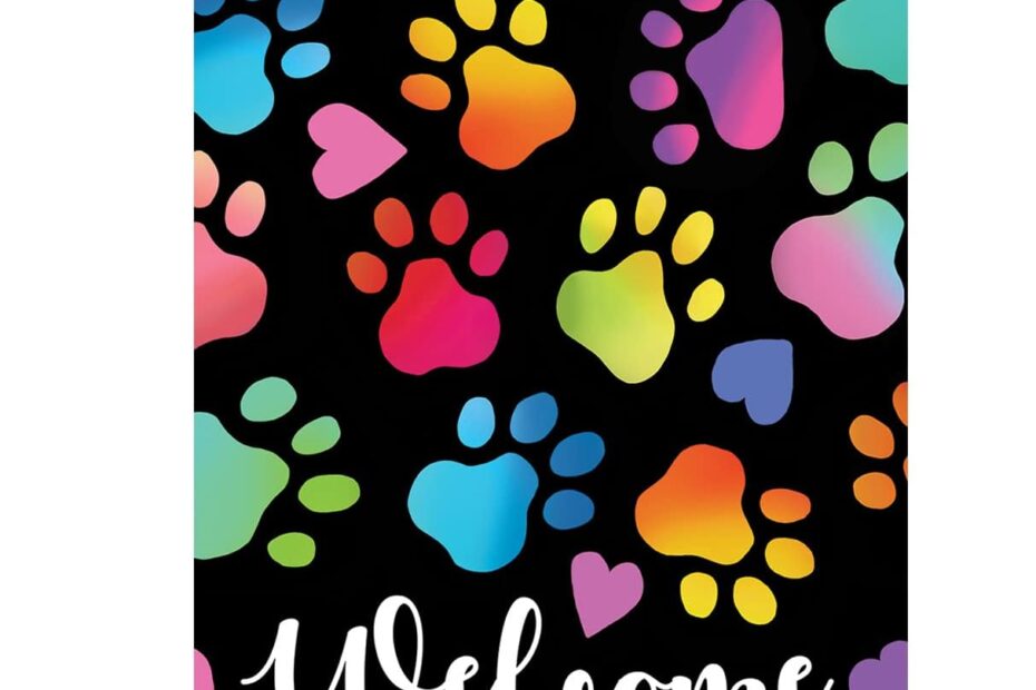 Brighten Your Home with the Briarwood Lane Rainbow Pawprints Welcome Flag!