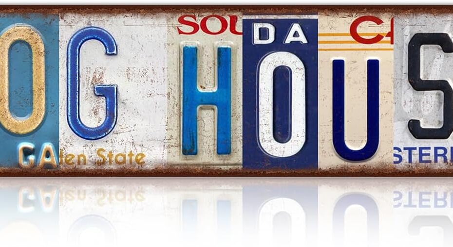 Charming Vintage Dog House Wall Decor: A Must-Have for Dog Lovers!