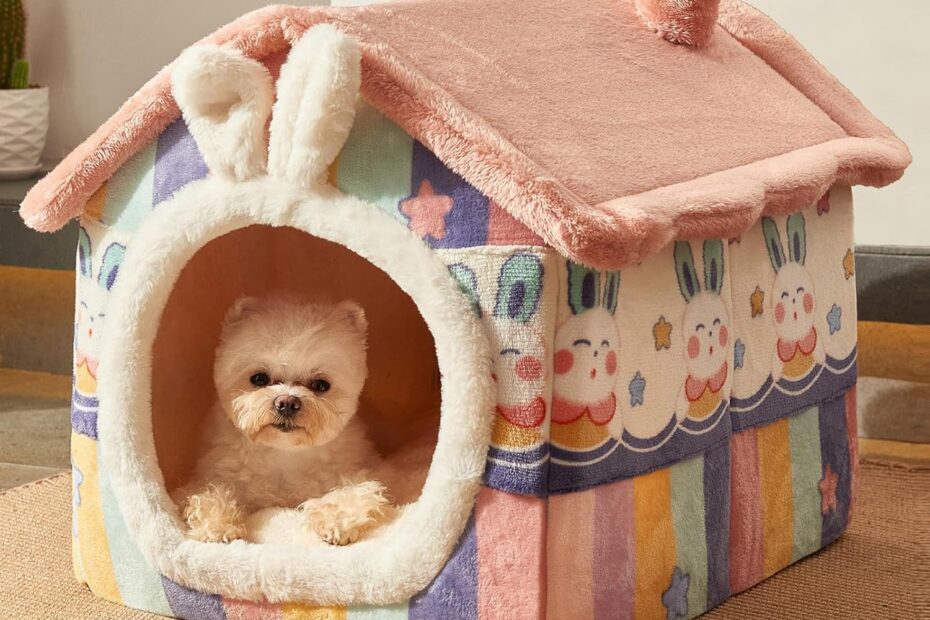 Cozy Comfort: A Review of the JIUPETY Rainbow Dog House for Small Pups