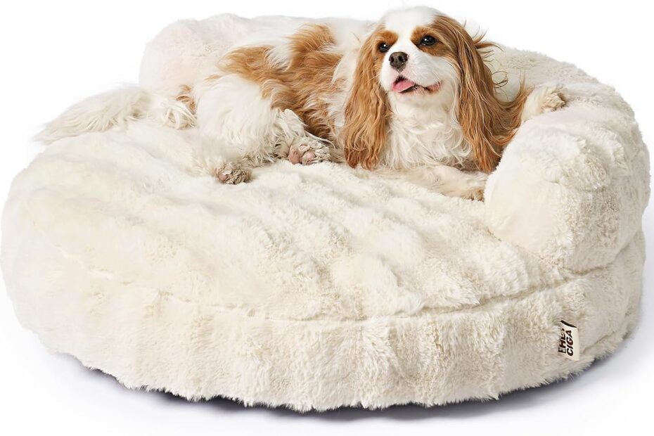 Cozy Comfort: EHEYCIGA's Fluffy Faux Fur Dog Bed Review for Small and Medium Pets