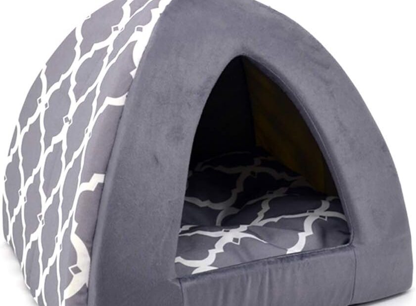 Cozy Comfort for Your Furry Friends: Best Pet Supplies Gray Lattice Pet Tent Review