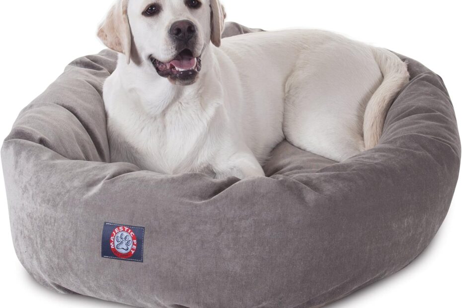 Cozy Comfort: Review of the Majestic Pet 40-Inch Velvet Calming Dog Bed