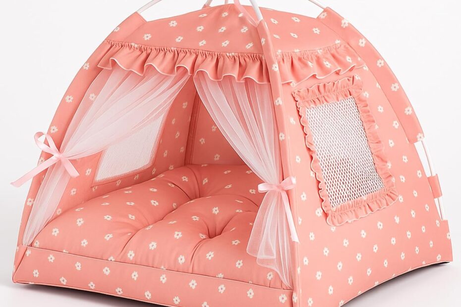 Cozy & Cute: The Perfect Pawstrip Dog Tent for Your Furry Princess!