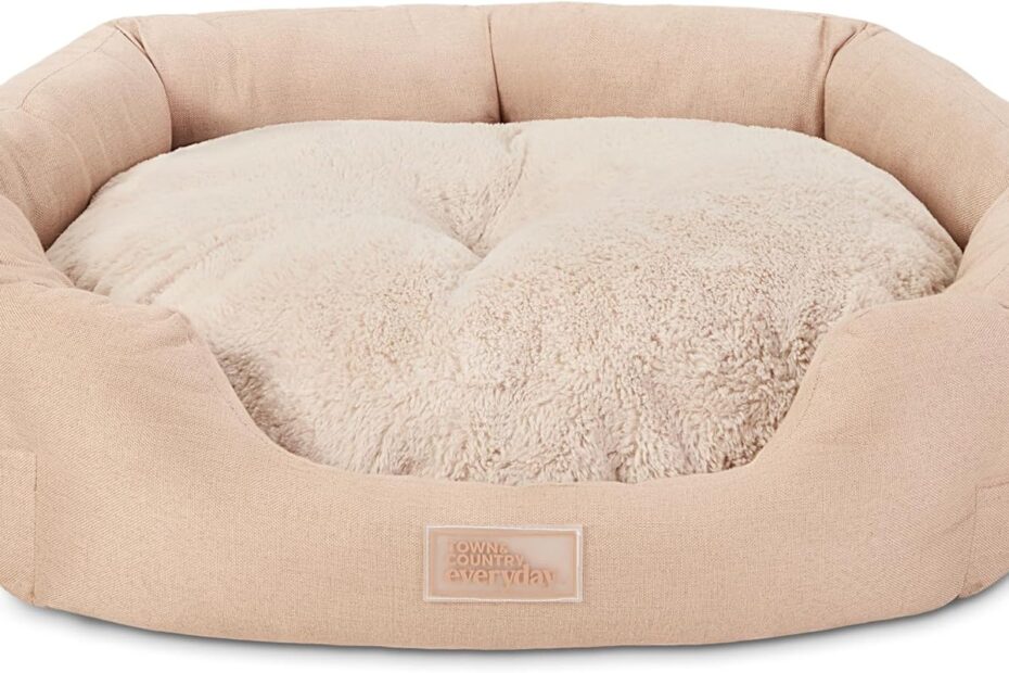 CuddleTown Faux Linen Pet Bed: The Ultimate Cozy Retreat for Your Furry Friend!