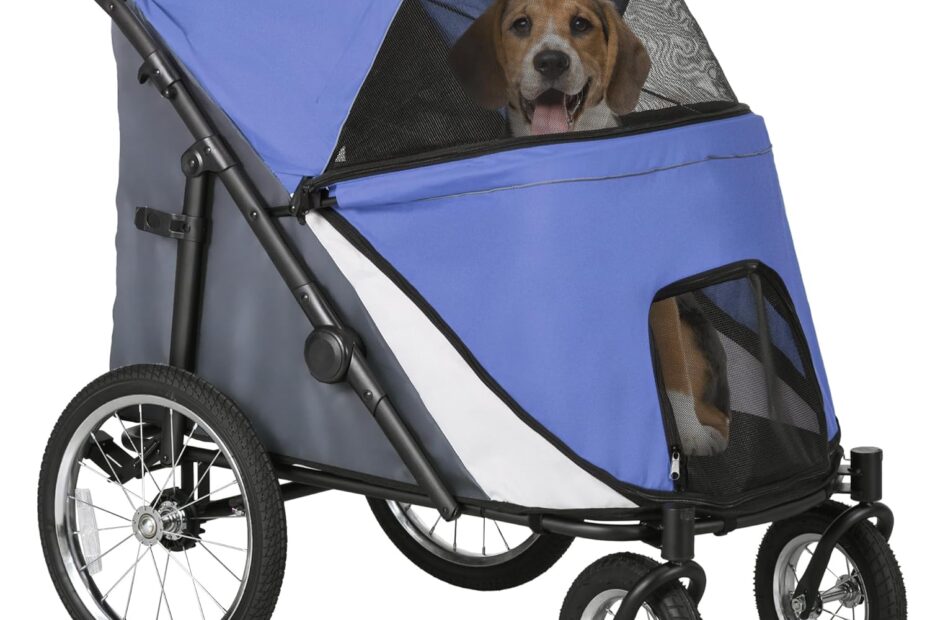 Discover Freedom: PawHut Pet Stroller for Adventurous Medium & Large Dogs!