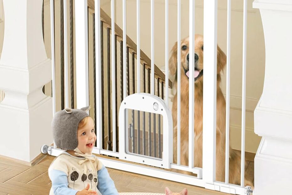 Discover the Ultimate Safety Solution: Babelio 36" Baby Gate with Cat Door!