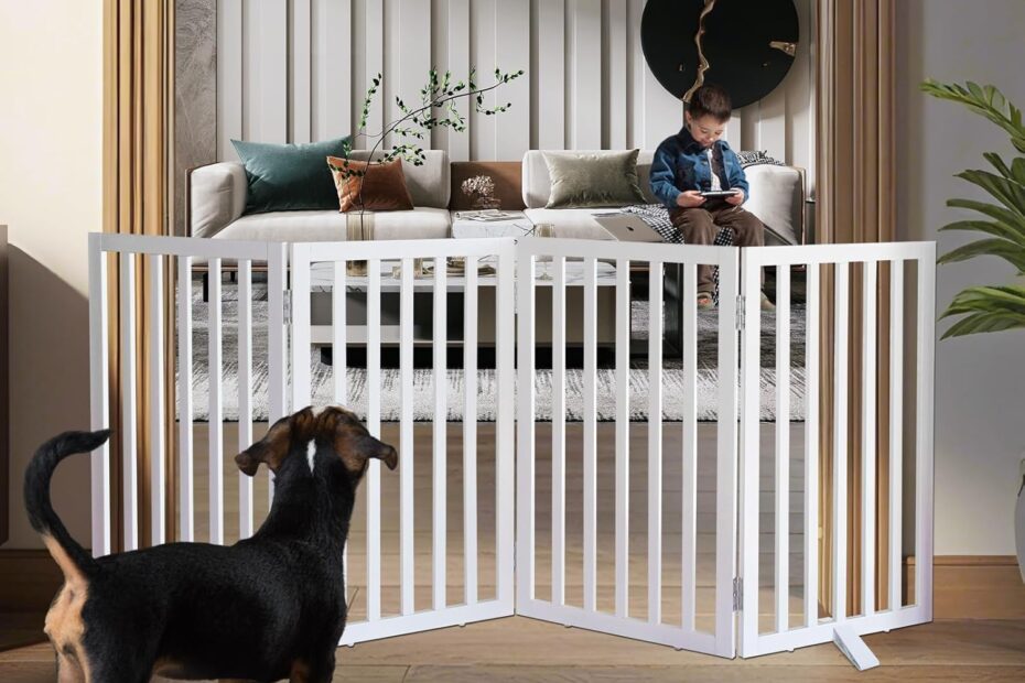 Discover the ZJSF Freestanding Indoor Dog Gate: Style Meets Safety for Your Home
