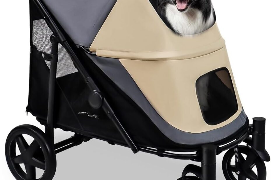 Easiest Walks Ever: Review of the One-Click Folding Dog Stroller for Two Pups!