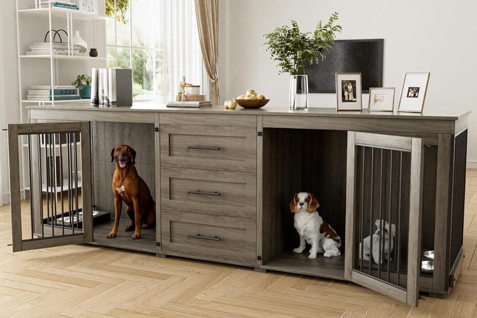 Elevate Your Home: The OUYESSIR Double Dog Crate with Stylish Functionality