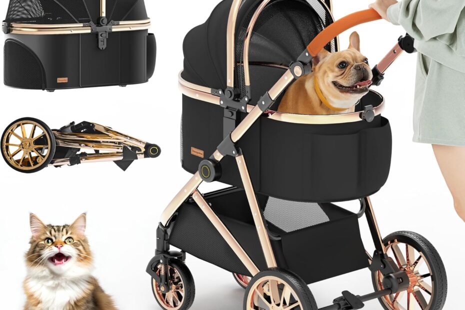 Elevate Your Pet's Style: Review of the Kenyone Luxury 3 in 1 Stroller for Pets