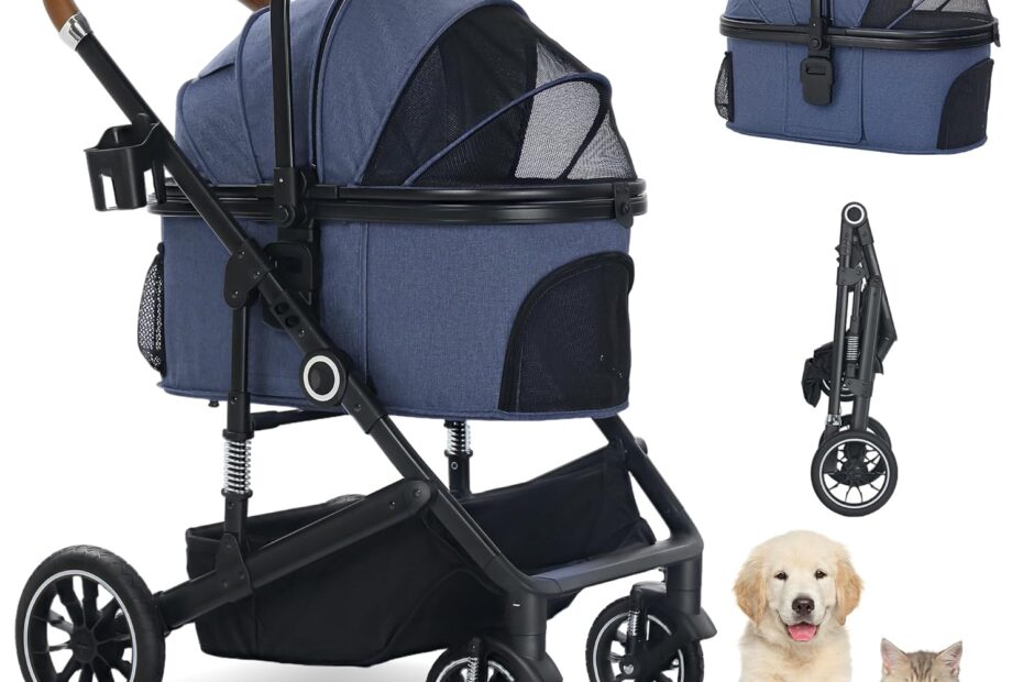 Explore Comfort on the Go: The Ultimate 3-in-1 Pet Stroller for Small Dogs and Cats