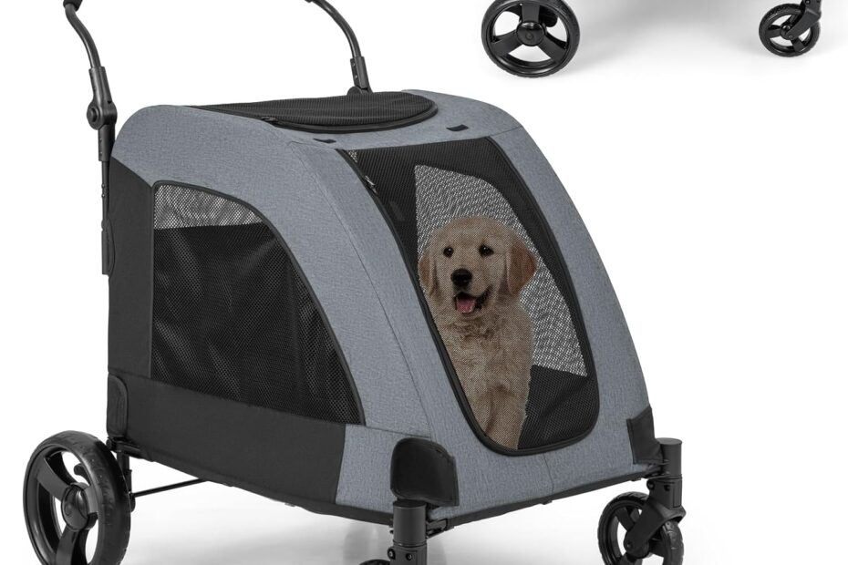 Giantex Dog Stroller: The Ultimate Comfort Ride for Large & Senior Dogs!
