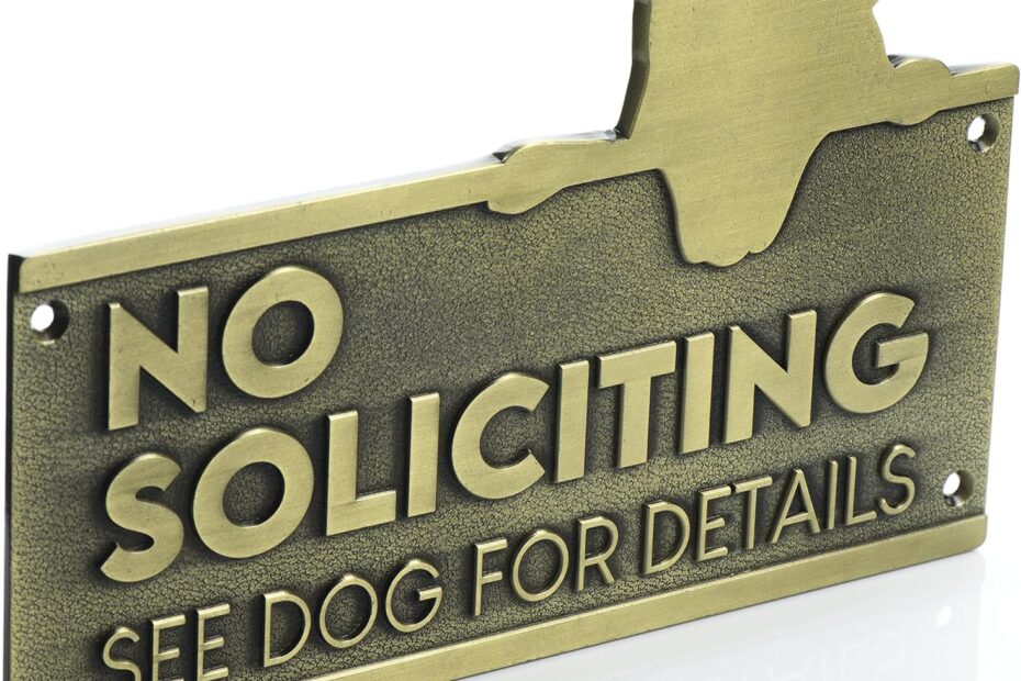 Keep the Solicitors Away: Hilarious No Soliciting Sign Perfect for Dog Lovers!
