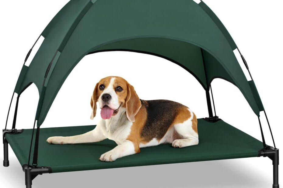 Keep Your Pup Cool: Heeyoo Elevated Dog Bed with Canopy Reviewed!