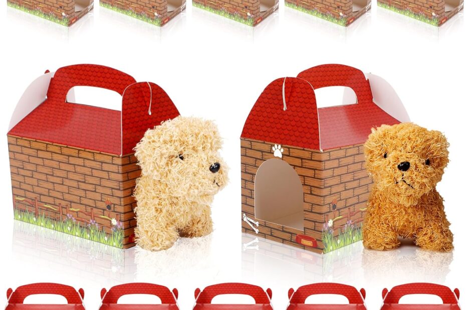 Pawesome Party Favors: 25 Dog Print Treat Boxes for Your Pup's Celebration!