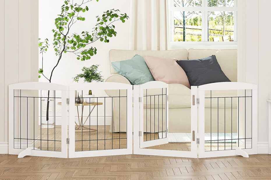 PAWLAND Freestanding Dog Gate: The Ultimate Solution for Pet Safety and Freedom!