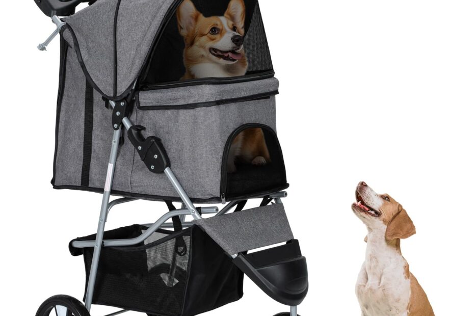 Paws on the Go: Review of the 3-Wheel Foldable Cat & Dog Stroller!