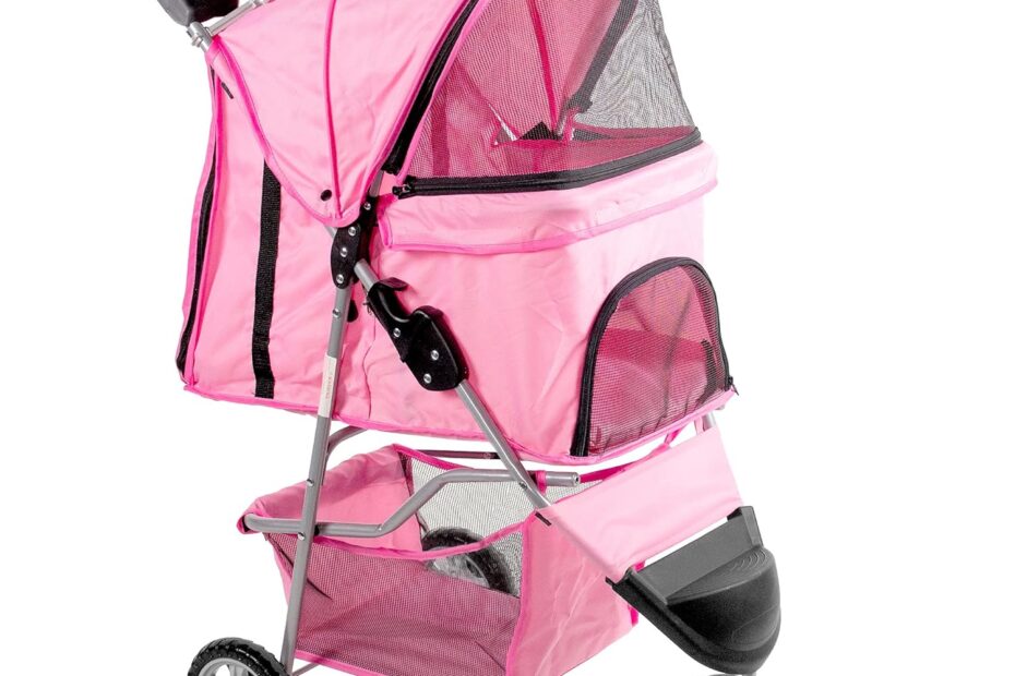 Paw-sitively Perfect: VIVO Pink 3 Wheel Pet Stroller Review
