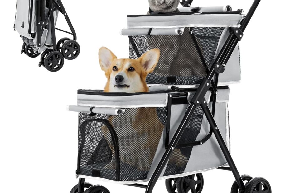 Review the Ultimate Double Pet Stroller: Travel in Style with Your Furry Friends!