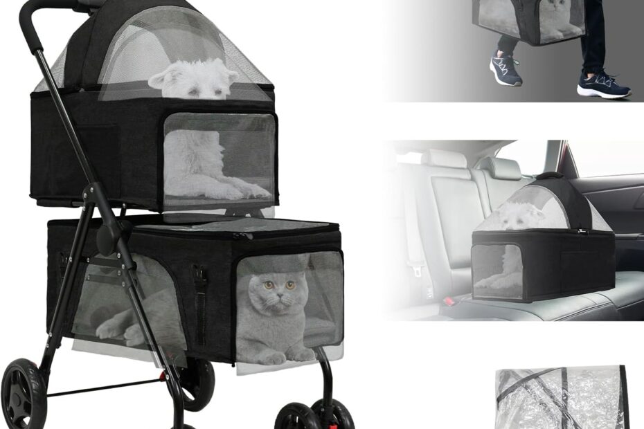 Reviewing the BESTHLS Double Pet Stroller: The Perfect Travel Companion for Your Furry Friends!