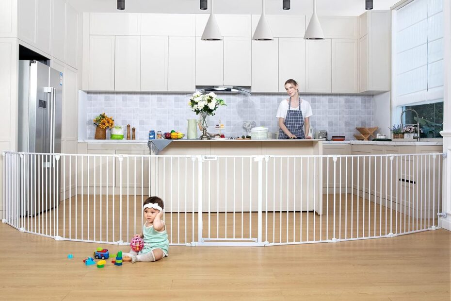 Secure Your Space: COMOMY 198" Extra Wide Baby & Dog Gate Review