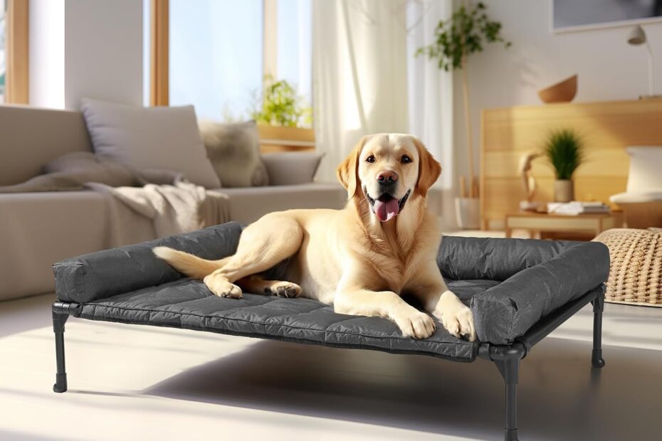 Stay Cool: Review of the Veehoo Elevated Dog Bed with Removable Bolster Cushion