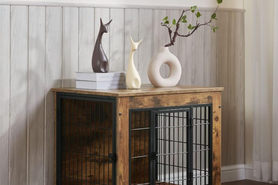 Stylish and Functional: Review of the Wooden Dog Crate Furniture with Cushion